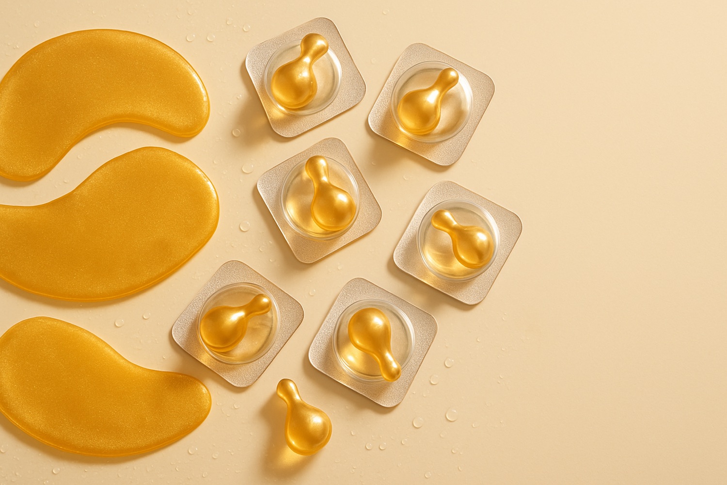 Hydrogel eye masks and beauty pods