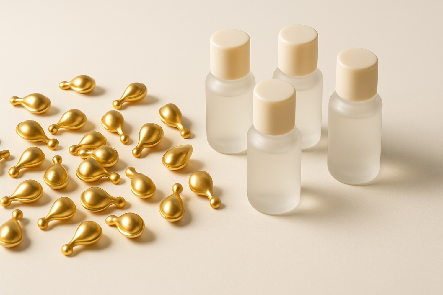 Serum capsules and travel minis