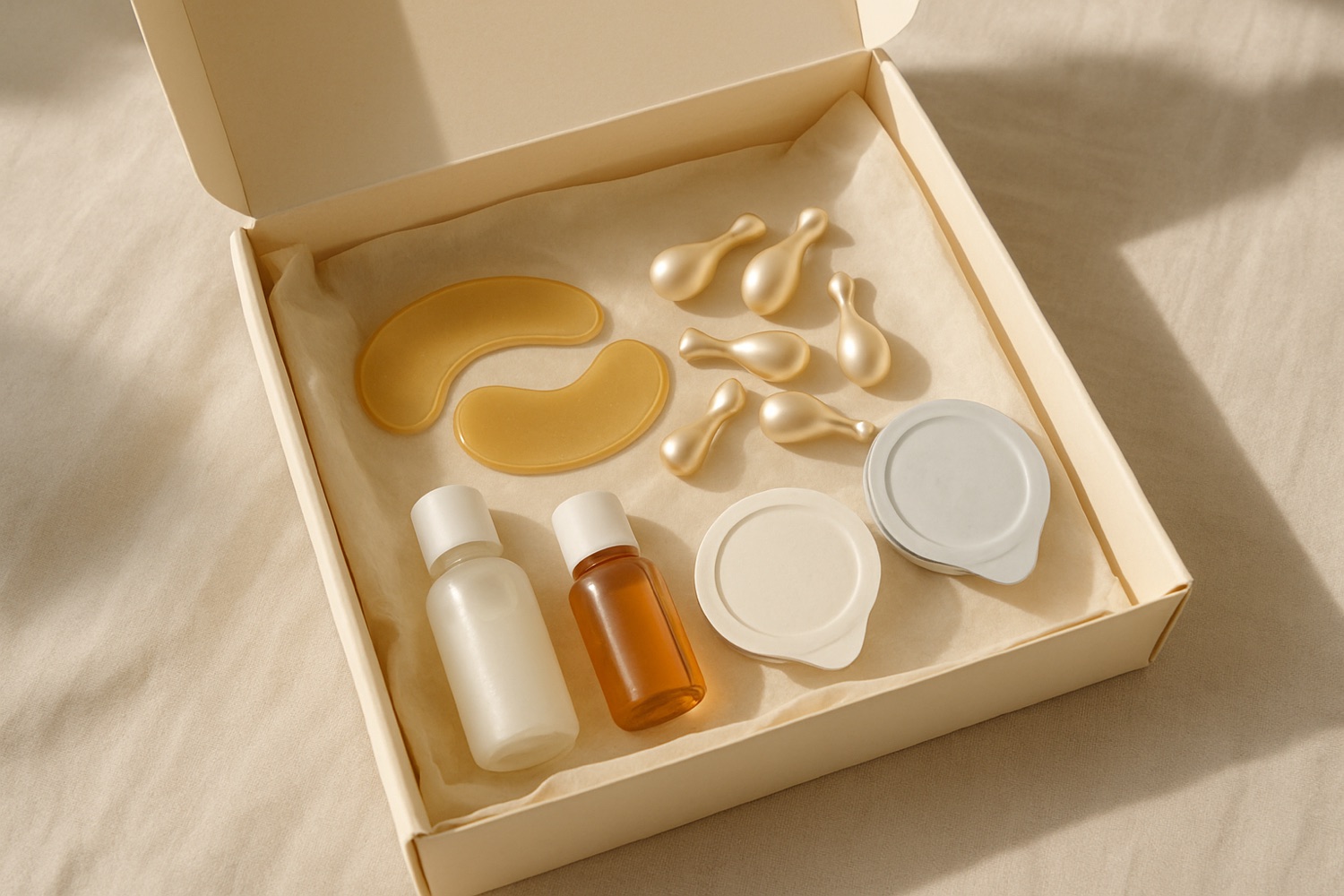 Single-dose products in a subscription box